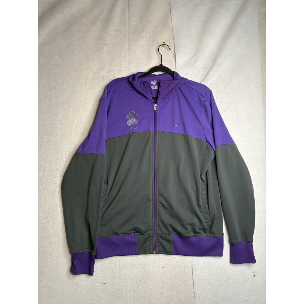 Nike Athletic Dept Mens Track Jacket Purple Grey Soccer Fox 16 362548-540 Large